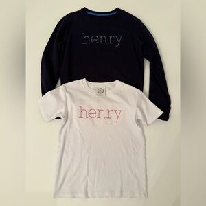 Custom “Henry” Kids Shirts Set – Size 8 (Blanks Boutique)